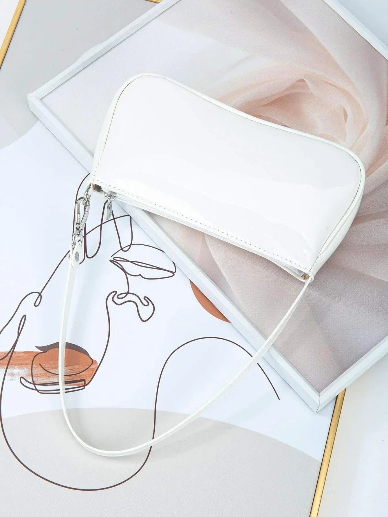 Artificial Patent Leather Bag For Teen Girls