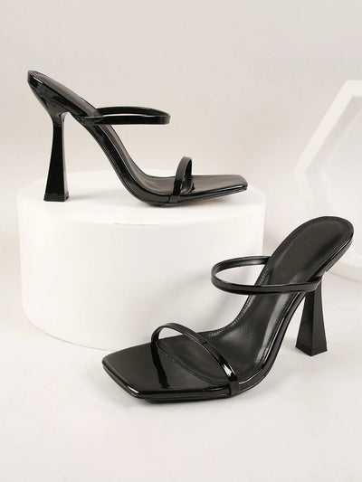 Glamorous Light Gold Multi Strap High Heel Sandal