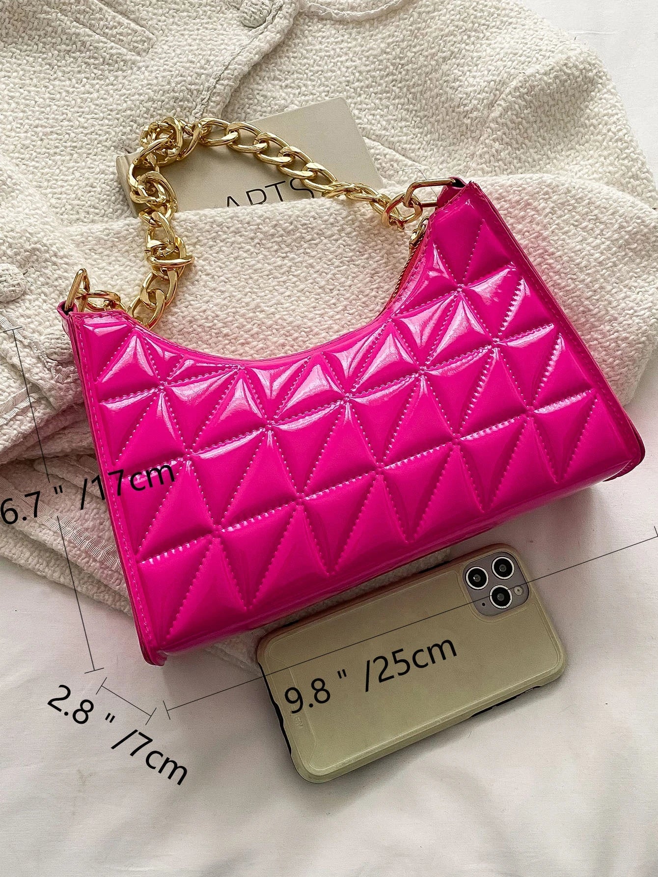 Quilted Detail Chain Bag