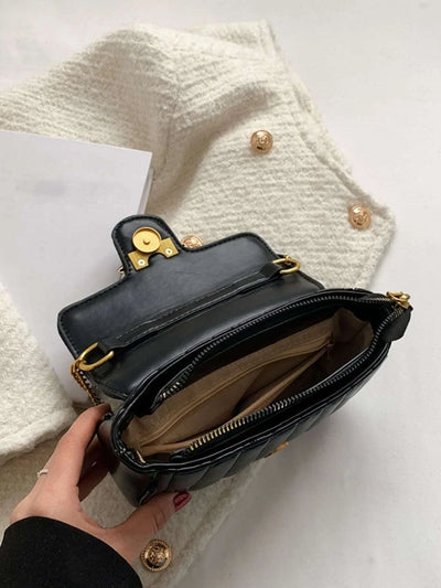 Lightweight,Business Casual Mini Quilted Flap Chain Square Bag