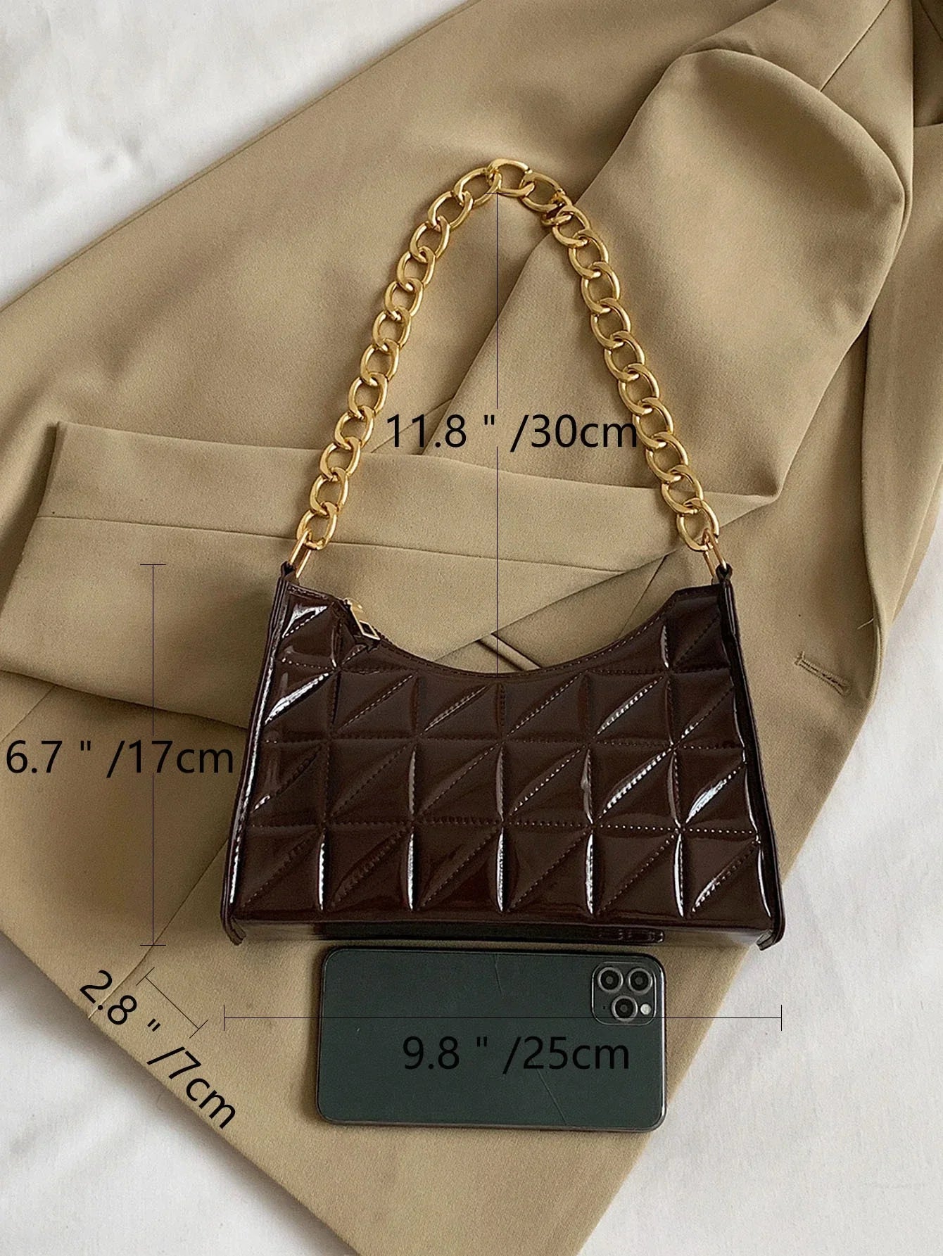 Quilted Detail Chain Bag