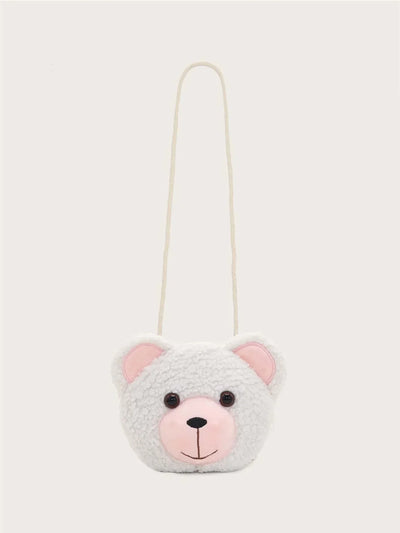 Cartoon Bear Design Novelty Bag With Zipper For Daily Use