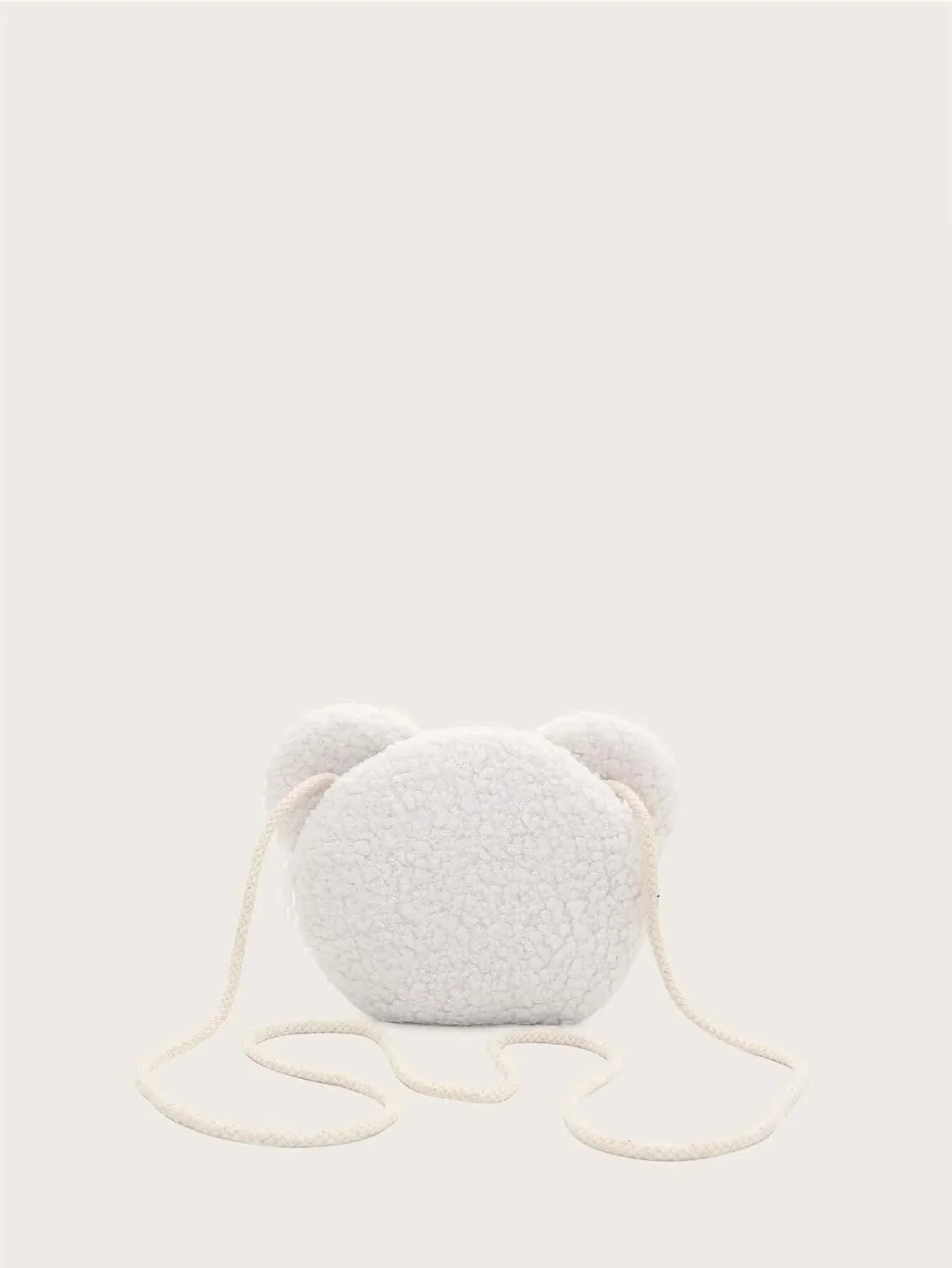 Cartoon Bear Design Novelty Bag With Zipper For Daily Use