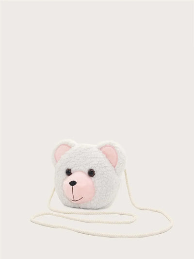 Cartoon Bear Design Novelty Bag With Zipper For Daily Use