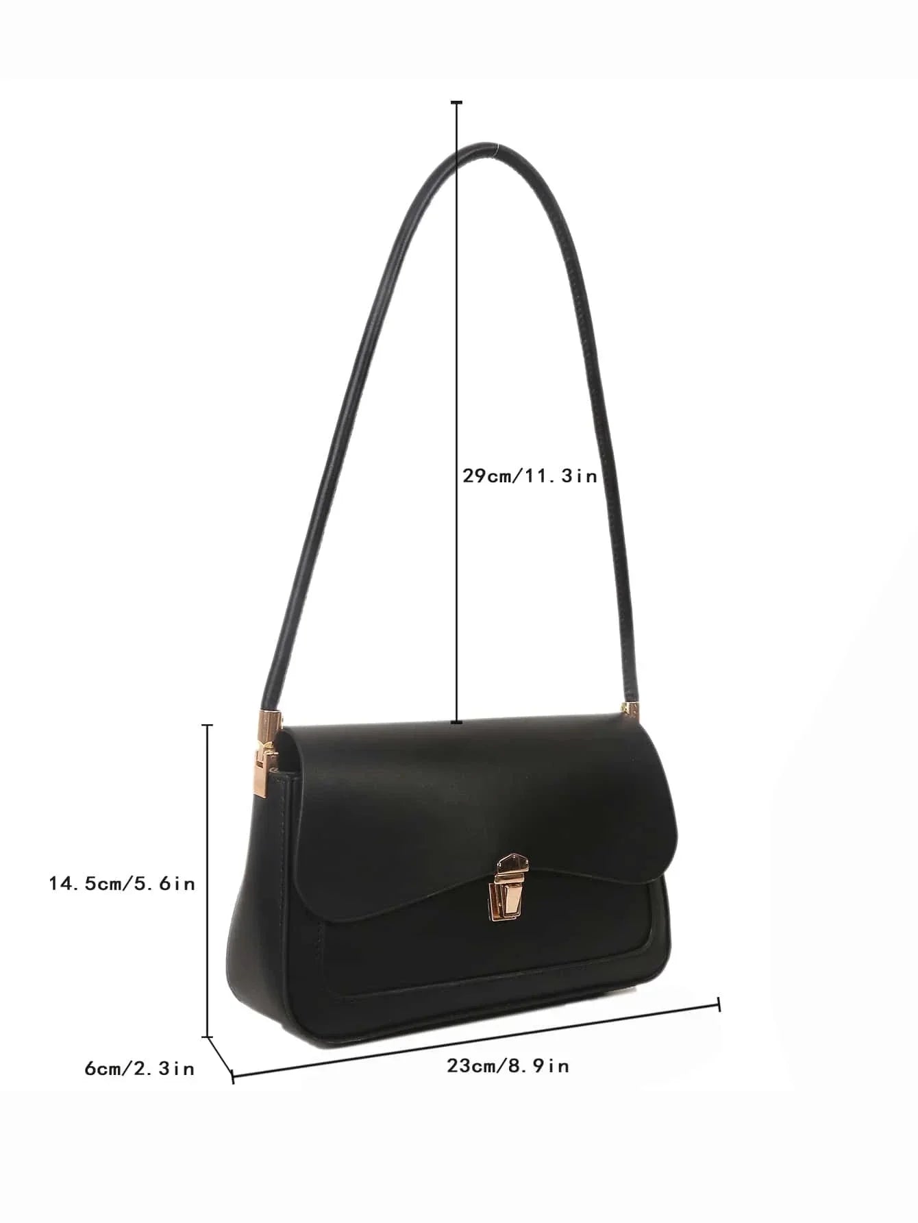 Metal Lock Flap Square Bag