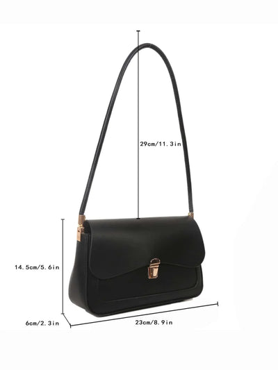Metal Lock Flap Square Bag