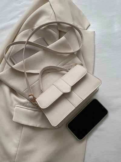 Minimalist Top Handle Flap Square Bag