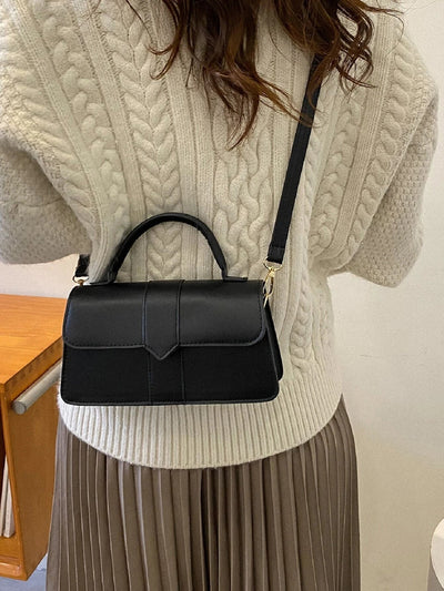 Minimalist Top Handle Flap Square Bag