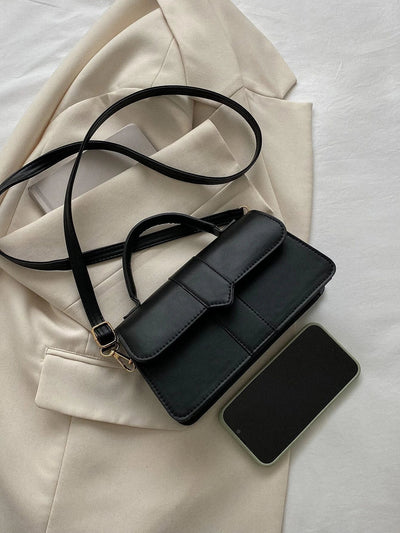 Minimalist Top Handle Flap Square Bag