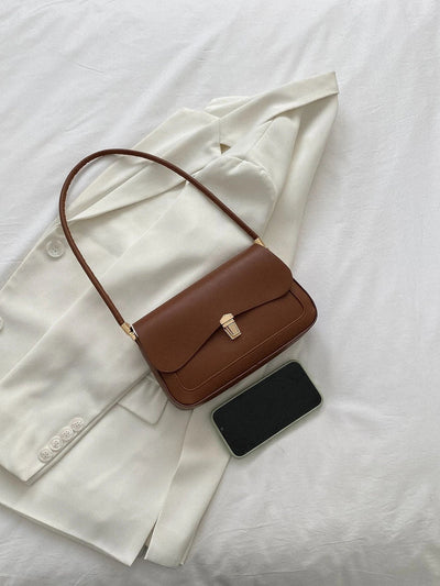 Metal Lock Flap Square Bag