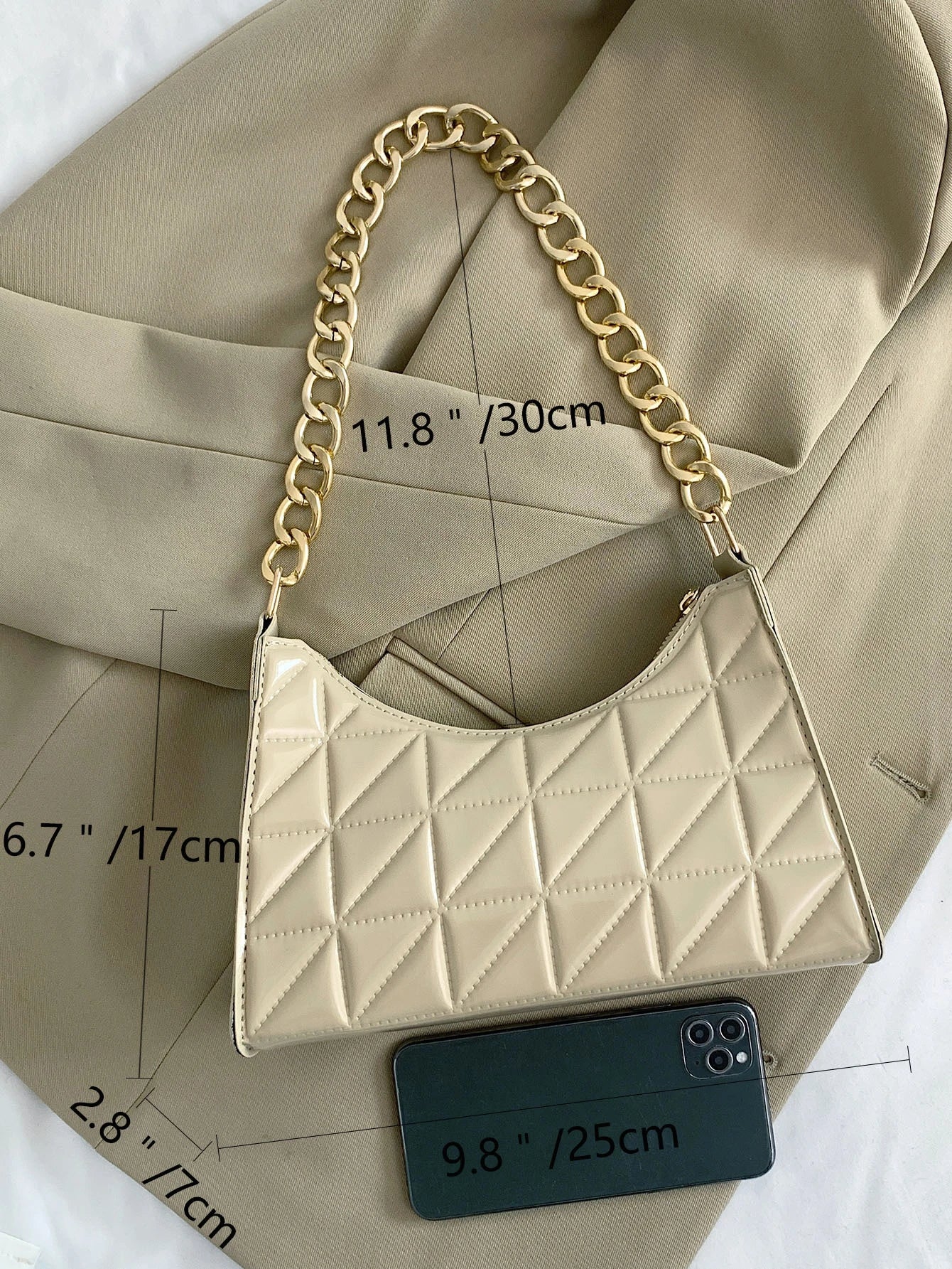 Quilted Detail Chain Bag