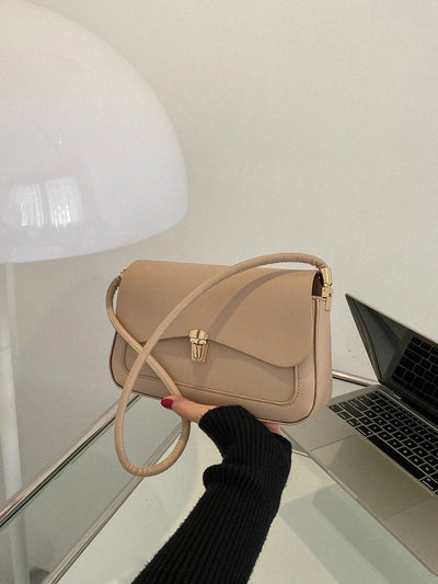 Metal Lock Flap Square Bag