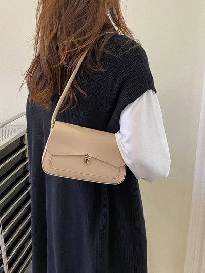 Metal Lock Flap Square Bag