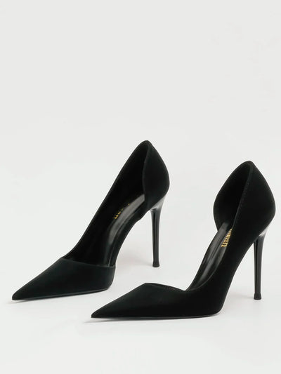 Minimalist Point Toe Stiletto Heeled Court Pumps