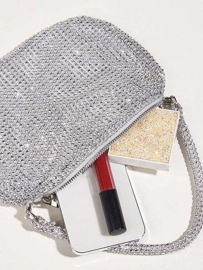Mini Rhinestone Handbag Clutch, Elegant Party Bag