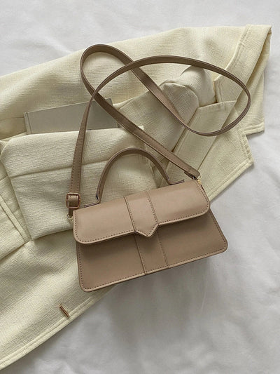 Minimalist Top Handle Flap Square Bag