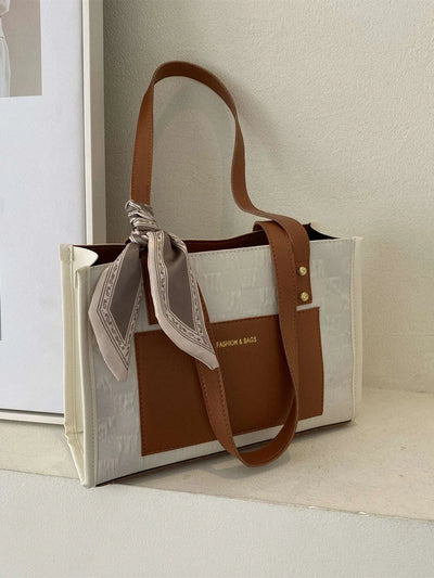 Bow Decor Lightweight,Business Casual Random Skinny Scarf Decor Square Bag