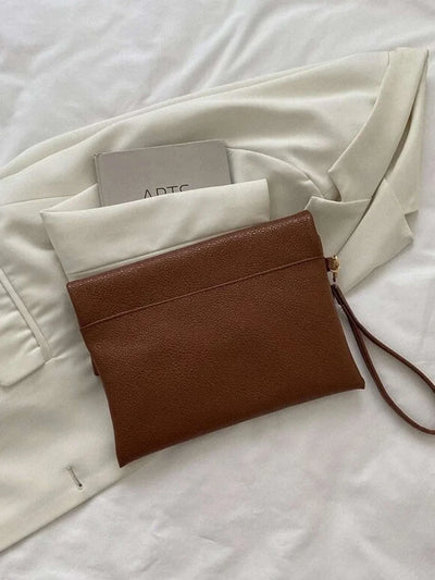 Fashionable,Minimalist,Casual,Litchi Embossed Flap Square Bag For Girl