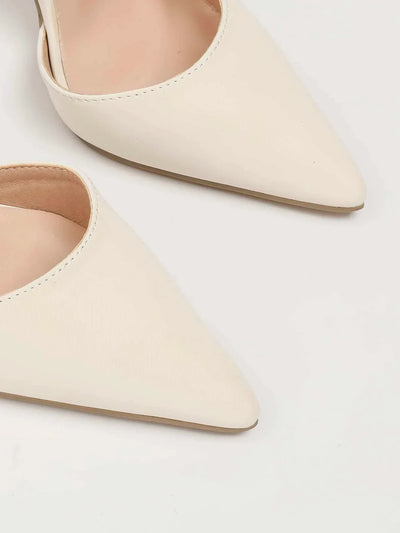 Minimalist Point Toe Stiletto Heeled Court Pumps