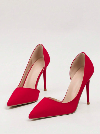 Minimalist Point Toe Stiletto Heeled Court Pumps