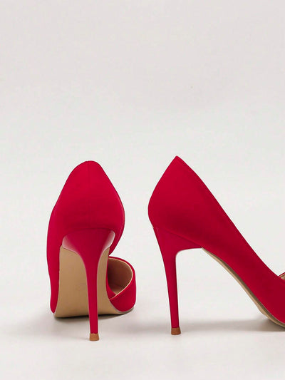 Minimalist Point Toe Stiletto Heeled Court Pumps