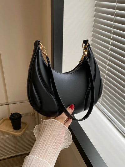 Fashionable Solid Color Versatile Shoulder Bag For Women