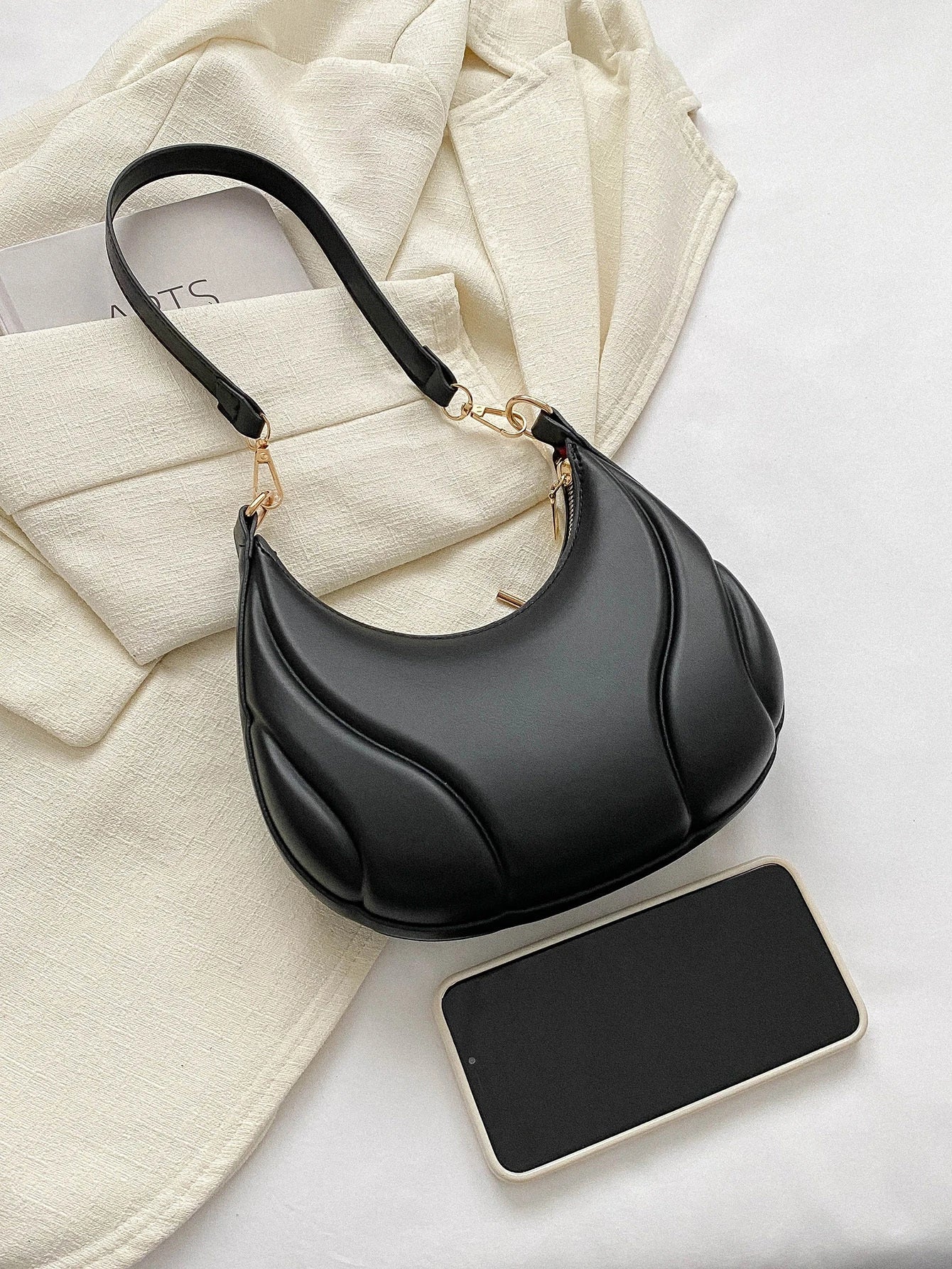 Fashionable Solid Color Versatile Shoulder Bag For Women