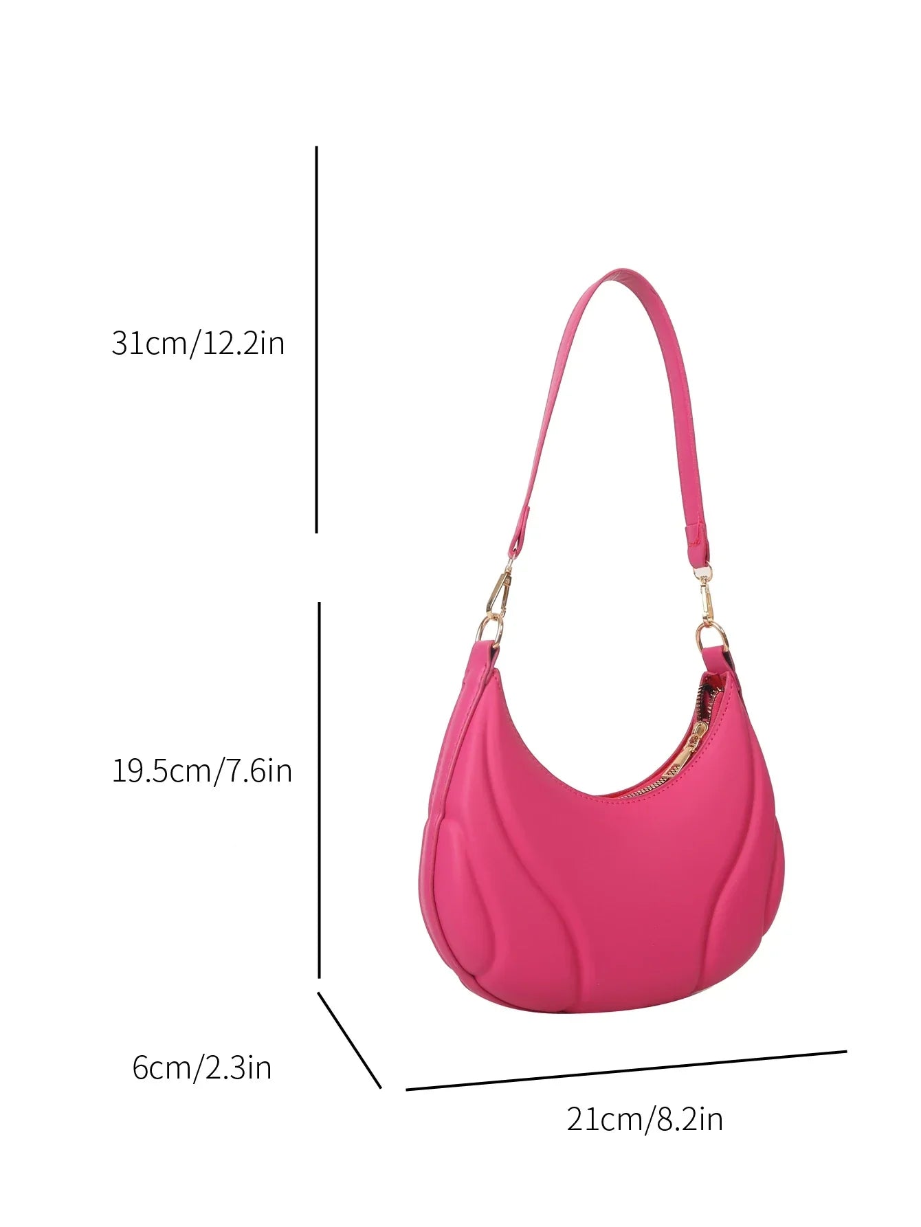 Fashionable Solid Color Versatile Shoulder Bag For Women