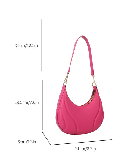 Fashionable Solid Color Versatile Shoulder Bag For Women