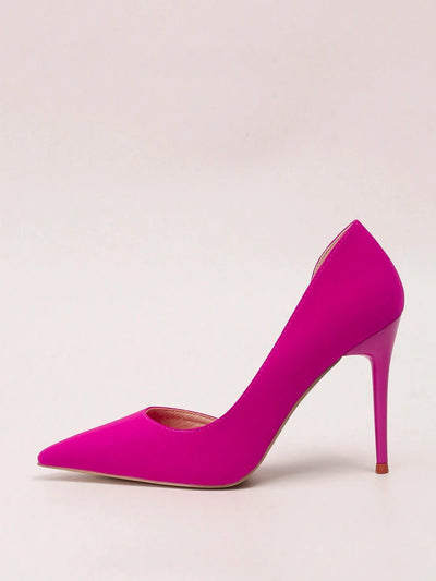 Minimalist Point Toe Stiletto Heeled Court Pumps