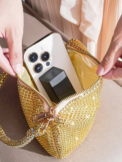 Mini Rhinestone Handbag Clutch, Elegant Party Bag