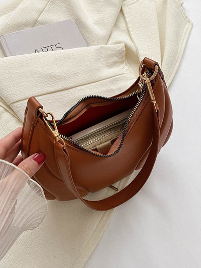 Fashionable Solid Color Versatile Shoulder Bag For Women