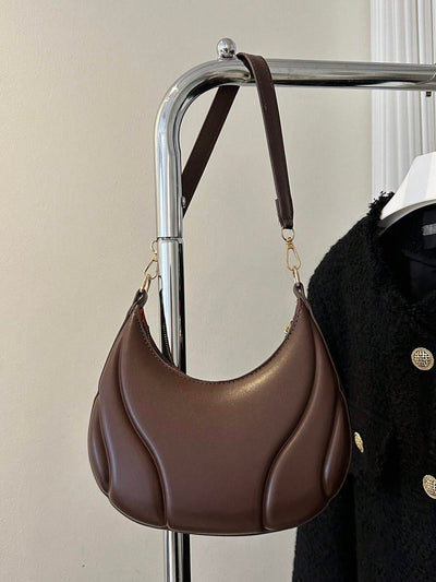 Fashionable Solid Color Versatile Shoulder Bag For Women