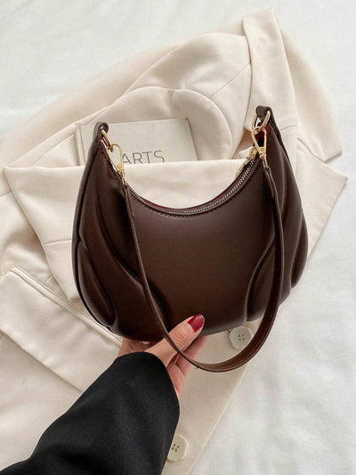 Fashionable Solid Color Versatile Shoulder Bag For Women
