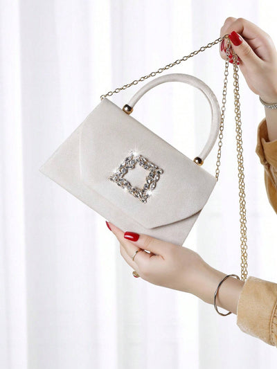 Glitter Bling,Shiny Glitter, Shiny, Luxury, Glamorous, Elegant, Exquisite 1pc Elegant & Fashionable Glitter Velvet Evening Bag