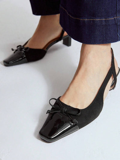 MOTF PREMIUM COMFORTABLE WOMEN HIGH HEEL SHOES WITH BOW DECORATION VACATION SHOES