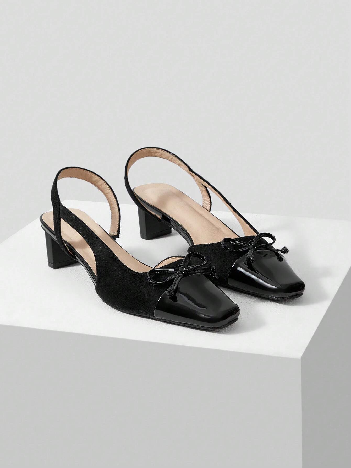 MOTF PREMIUM COMFORTABLE WOMEN HIGH HEEL SHOES WITH BOW DECORATION VACATION SHOES