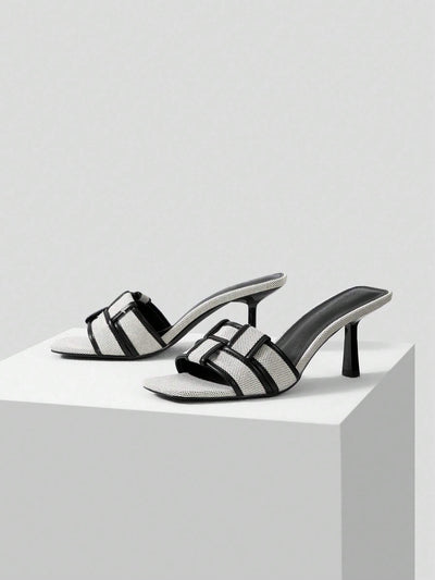 MOTF PREMIUM BRAIDED HEELED MULE SANDALS