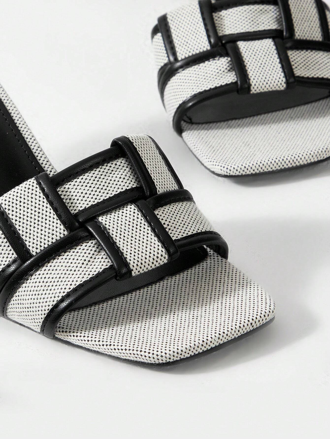 MOTF PREMIUM BRAIDED HEELED MULE SANDALS