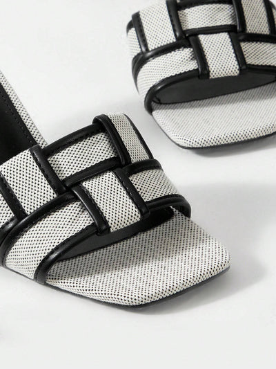 MOTF PREMIUM BRAIDED HEELED MULE SANDALS