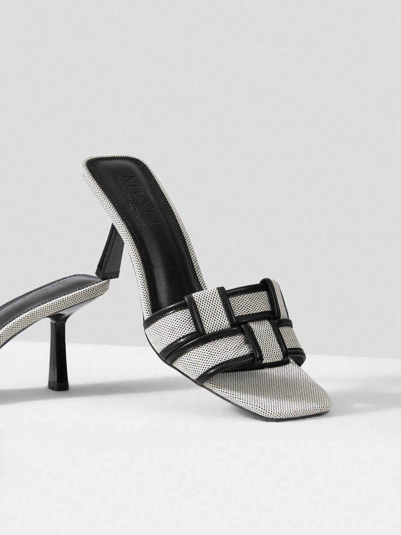 MOTF PREMIUM BRAIDED HEELED MULE SANDALS