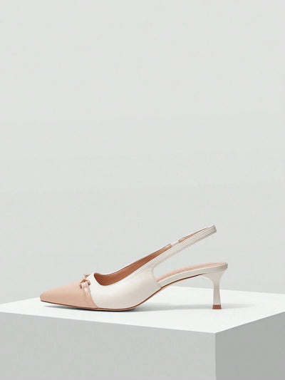 MOTF PREMIUM POINTED TOE STILETTO COLOR-BLOCK WOMEN'S HIGH HEELS