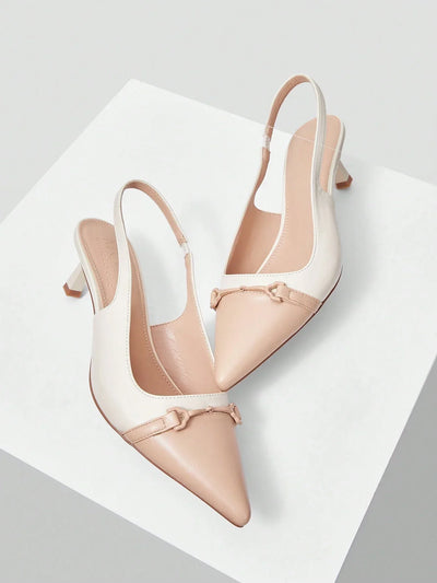 MOTF PREMIUM POINTED TOE STILETTO COLOR-BLOCK WOMEN'S HIGH HEELS