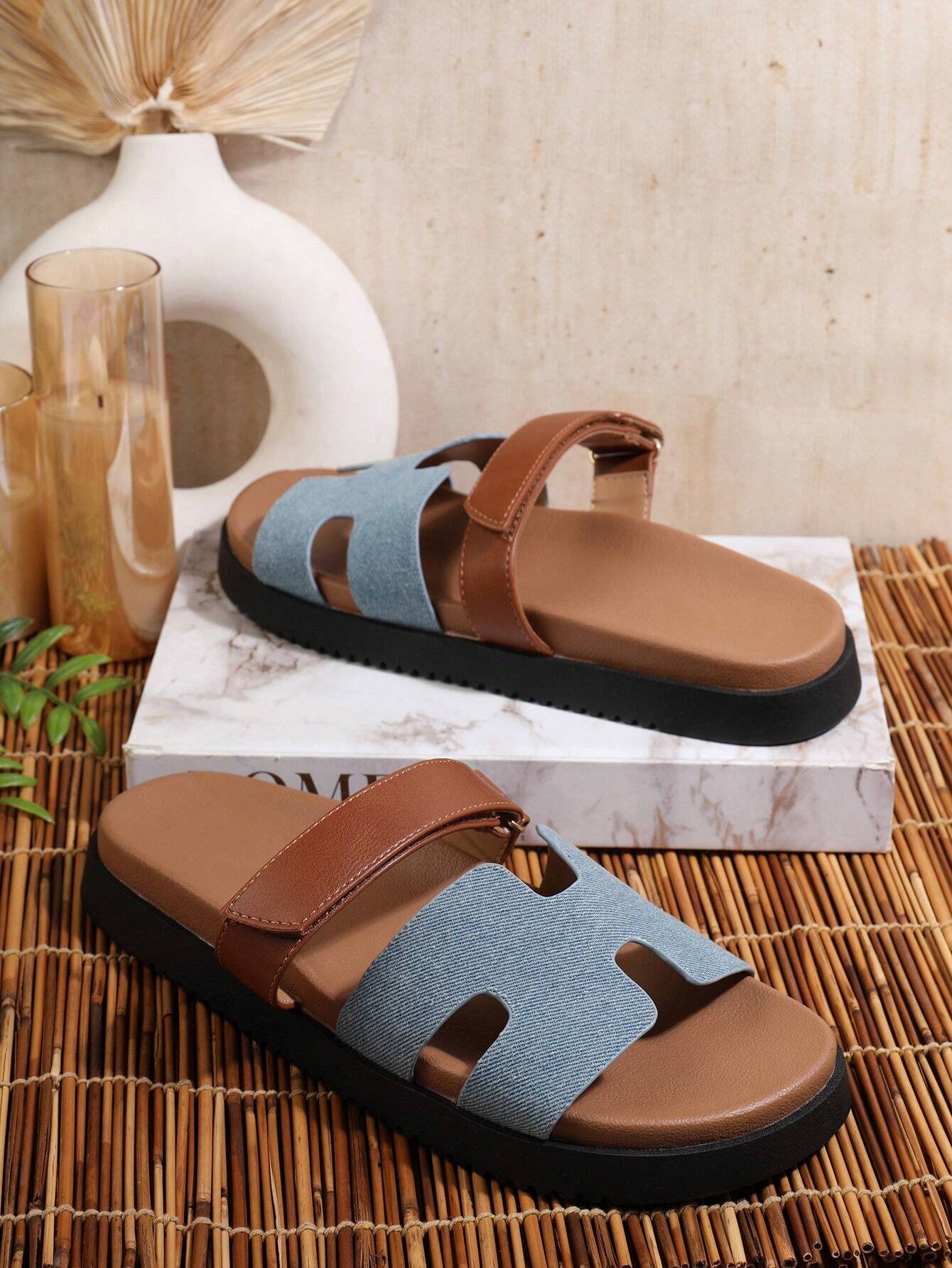 SHUZIA Women's Black Flat Sandals
