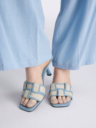 MOTF PREMIUM BRAIDED HEELED MULE SANDALS