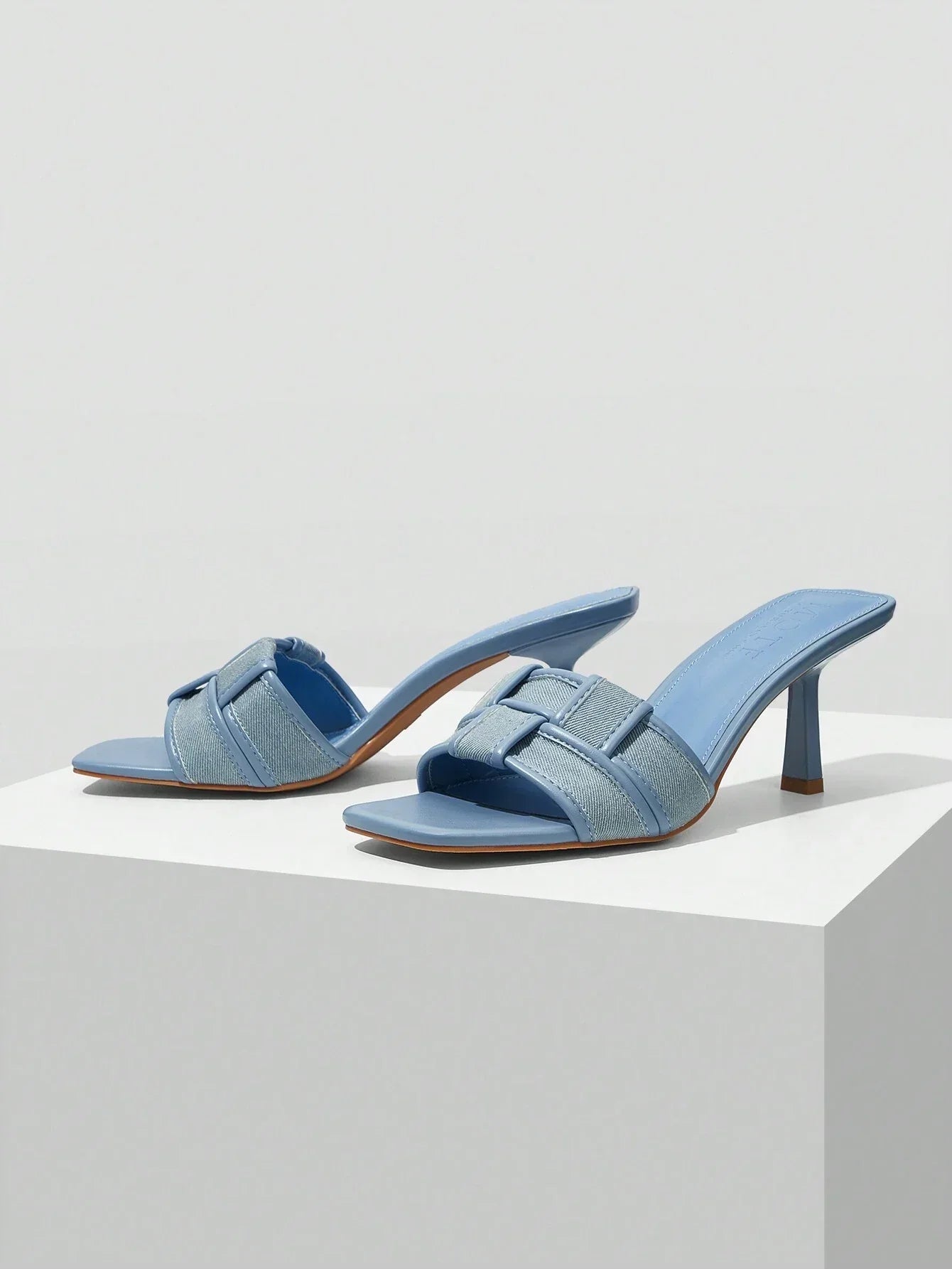 MOTF PREMIUM BRAIDED HEELED MULE SANDALS