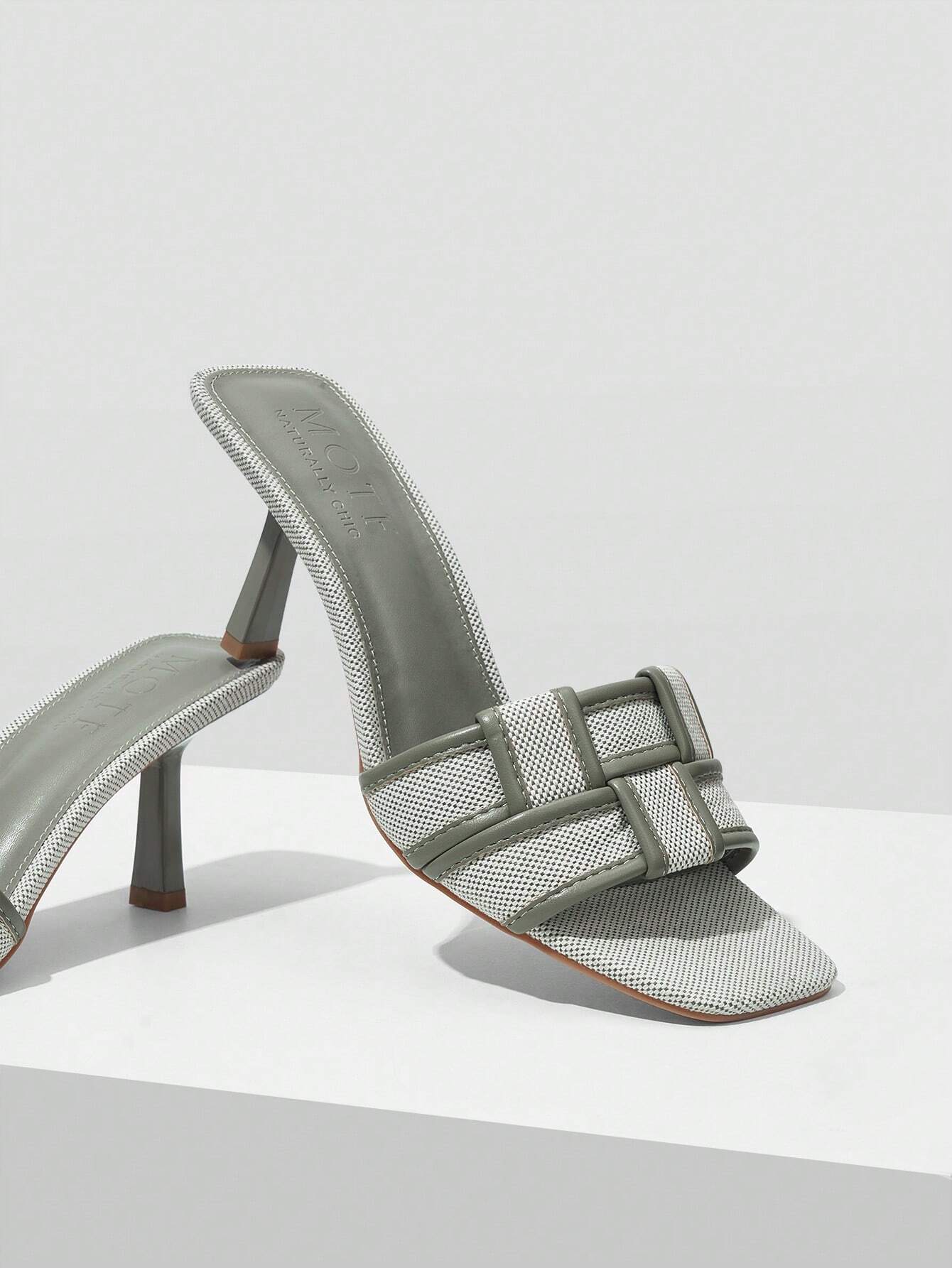 MOTF PREMIUM BRAIDED HEELED MULE SANDALS