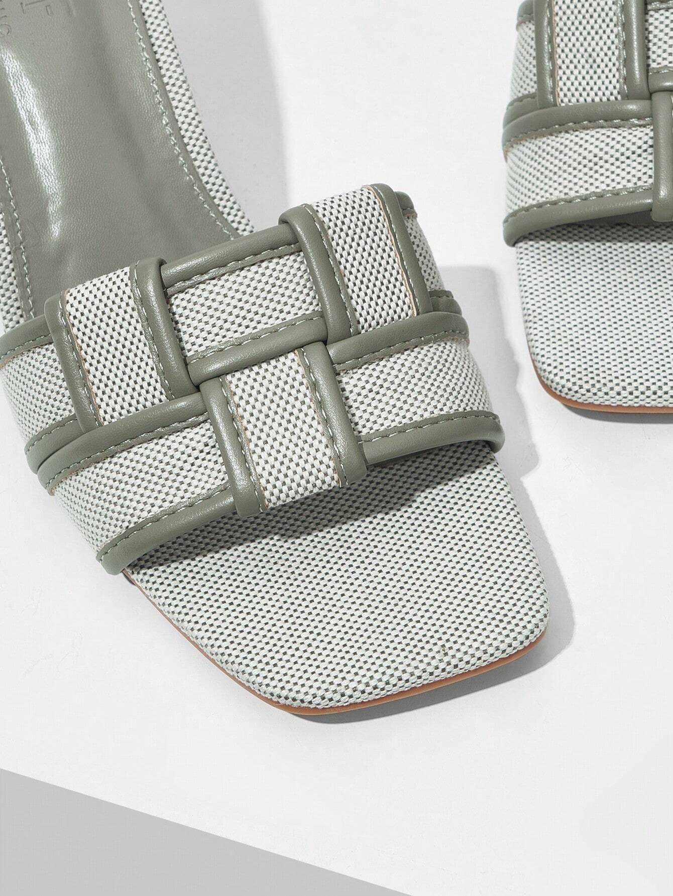 MOTF PREMIUM BRAIDED HEELED MULE SANDALS
