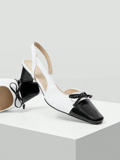 MOTF PREMIUM COMFORTABLE WOMEN HIGH HEEL SHOES WITH BOW DECORATION VACATION SHOES