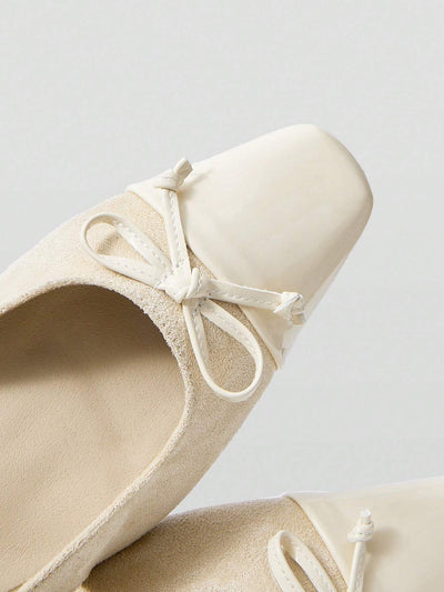 MOTF PREMIUM COMFORTABLE WOMEN HIGH HEEL SHOES WITH BOW DECORATION VACATION SHOES